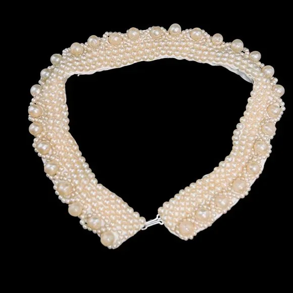 Vintage Glentex Faux Pearl Collar Clothing Accessory (5049) - Picture 7 of 9